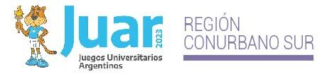 JUAR – Juegos Universitarios Argentinos – Región Conurbano Sur – La Plata 2023